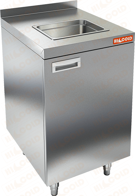 Стол закрытый с мойкой, с бортом  HICOLD  НБМСЗМ-4/7Б