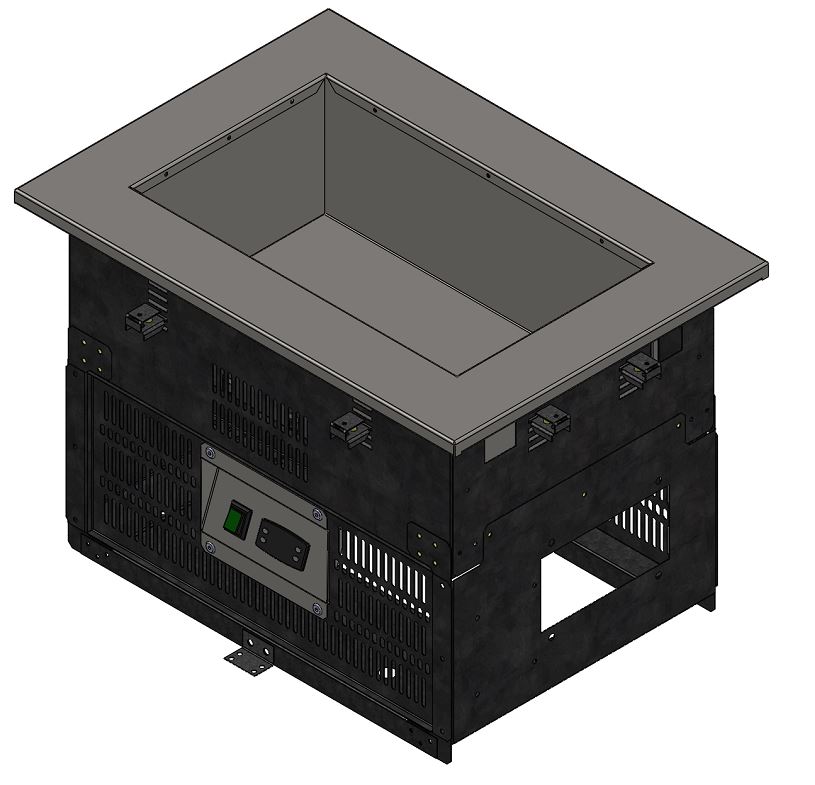 Ванна охлаждаемая компактная встраиваемая RC11DK Drop In 700x500x490 h=200мм