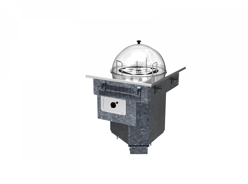 Прилавок диспенсер для тарелок тепловой встраиваемый RD20D Drop In 570x700x886мм